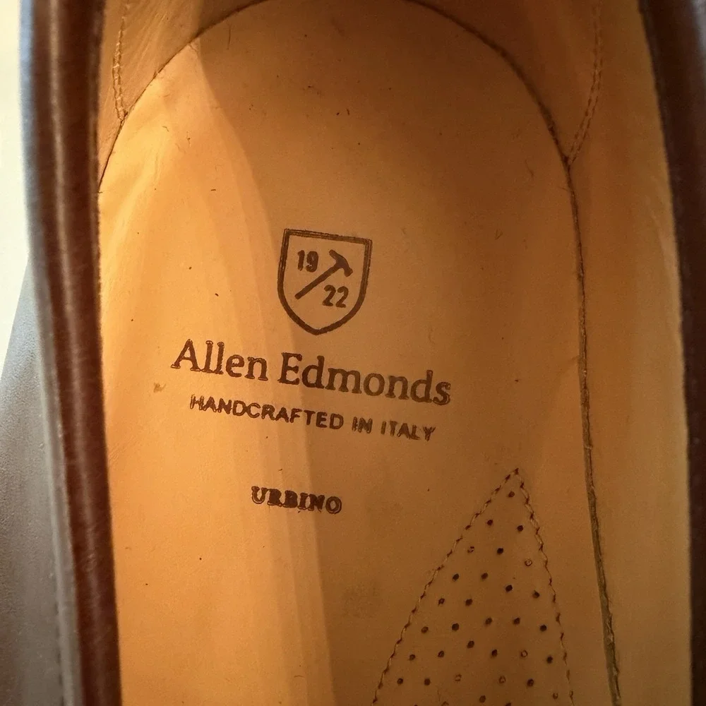 Allen Edmonds Men's Brown Tassel Loafers Size 14 D Made In Italy